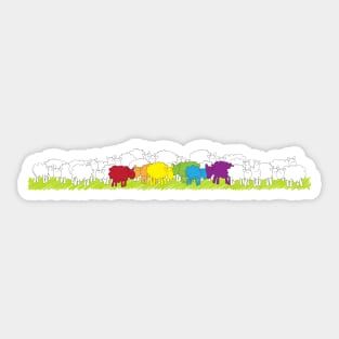 Rainbow sheep Sticker